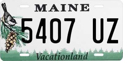 ME license plate 5407UZ