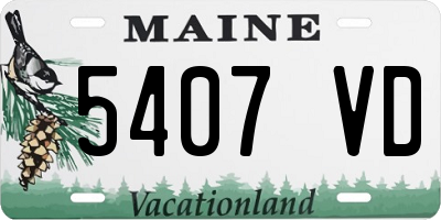 ME license plate 5407VD