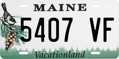 ME license plate 5407VF