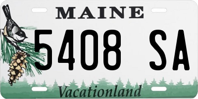 ME license plate 5408SA