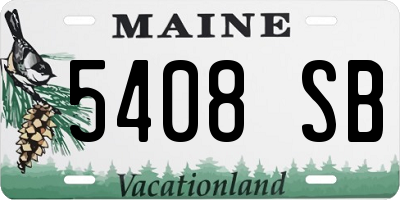 ME license plate 5408SB