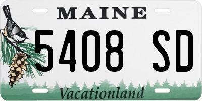 ME license plate 5408SD