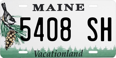 ME license plate 5408SH