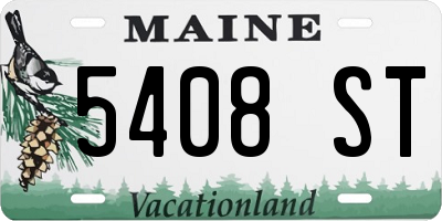 ME license plate 5408ST