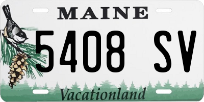 ME license plate 5408SV