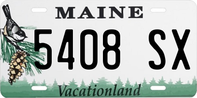 ME license plate 5408SX
