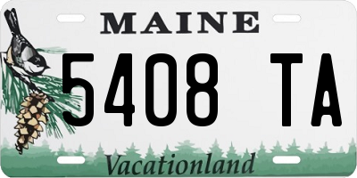 ME license plate 5408TA
