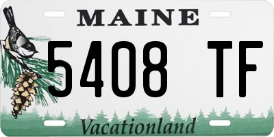 ME license plate 5408TF