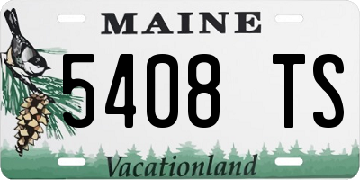 ME license plate 5408TS