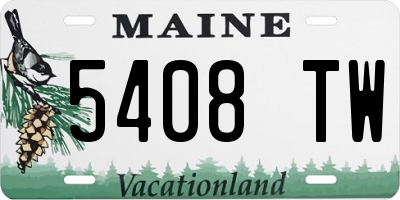 ME license plate 5408TW