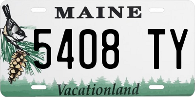 ME license plate 5408TY