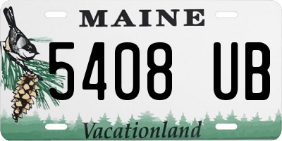 ME license plate 5408UB