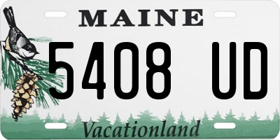 ME license plate 5408UD