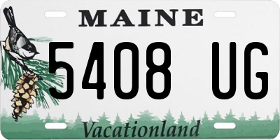 ME license plate 5408UG