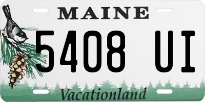 ME license plate 5408UI