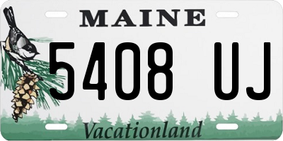 ME license plate 5408UJ