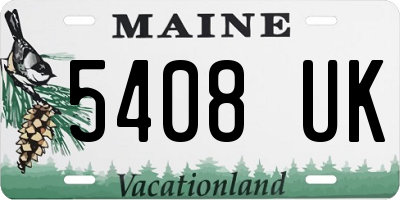 ME license plate 5408UK