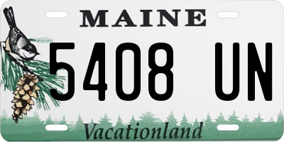 ME license plate 5408UN
