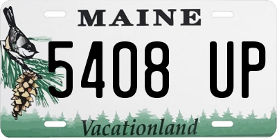 ME license plate 5408UP