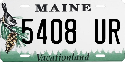 ME license plate 5408UR