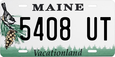 ME license plate 5408UT