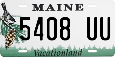 ME license plate 5408UU