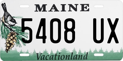 ME license plate 5408UX