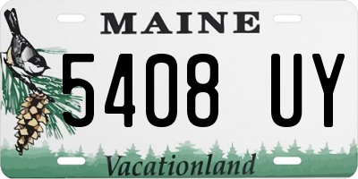 ME license plate 5408UY