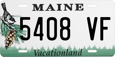 ME license plate 5408VF