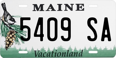 ME license plate 5409SA