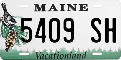 ME license plate 5409SH