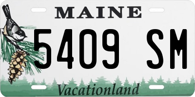 ME license plate 5409SM