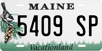 ME license plate 5409SP