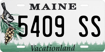 ME license plate 5409SS