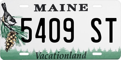 ME license plate 5409ST