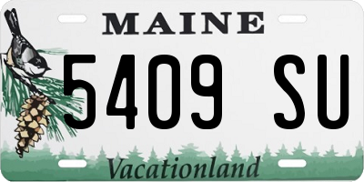 ME license plate 5409SU