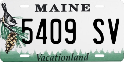 ME license plate 5409SV