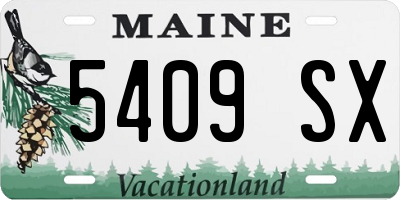 ME license plate 5409SX