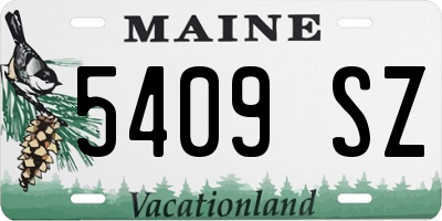 ME license plate 5409SZ