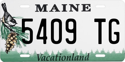 ME license plate 5409TG