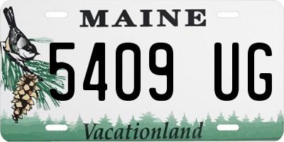 ME license plate 5409UG