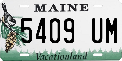 ME license plate 5409UM