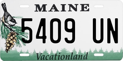 ME license plate 5409UN