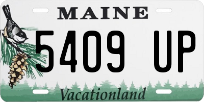 ME license plate 5409UP