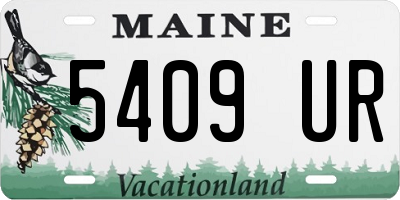 ME license plate 5409UR