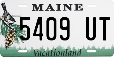 ME license plate 5409UT