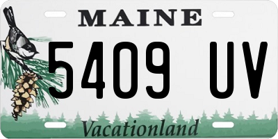 ME license plate 5409UV