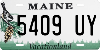 ME license plate 5409UY