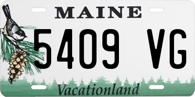 ME license plate 5409VG