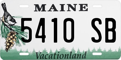 ME license plate 5410SB